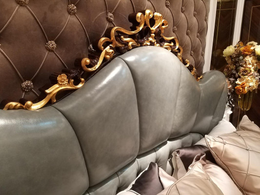 Bedroom Set Bed + 2x Bedside tables Beds Ehe Double bed Baroque