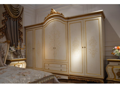 Wardrobe Bedroom Wood Wardrobe Baroque Rococo Decorative Cabinets