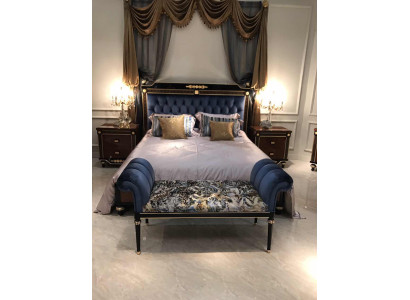 Royal Designer Bed + 2x Bedside tables + Stool Bedroom Set