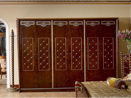Wall cabinet baroque rococo antique style wardrobe wardrobe 6 doors