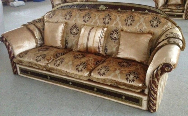 Elegant designer sofa set baroque rococo antique style couch suite 3+1 seater