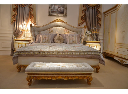 Double bed bed marriage bed design luxury luxur beds baroque rococo antique style E67