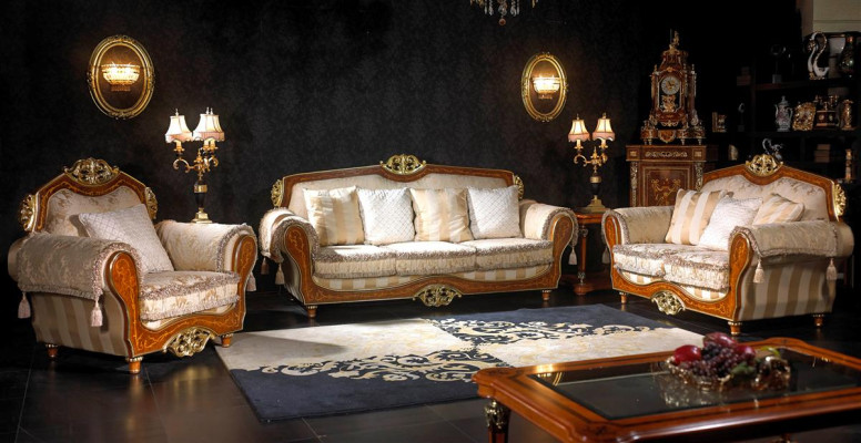Classic Sofa set 2+1 Baroque Rococo Antique Style Sofa Couch Couches SB50 new