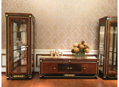 Wall unit Display case Console Decorative wall unit Glass showcases Living room Baroque