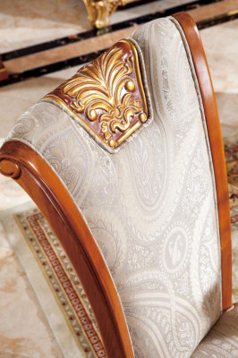 6 Chairs Set Dining room Designer Wood Chair Suite Antique Style Baroque Rococo