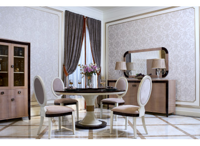 Classic r Dining table Table Wood Dining room Suite 4x Chair Set Chairs 5 pcs. set