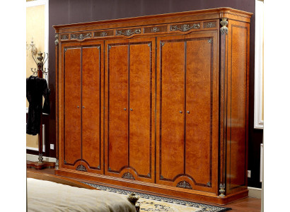 XXL BIG Wardrobe 6 Doors Antique Style Baroque Rococo Wood Wall Cabinet Wardrobe