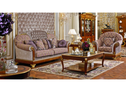 Baroque Rococo Sofa set 3+1 Complete Set Sofa Suite Couch Sofas Upholstery