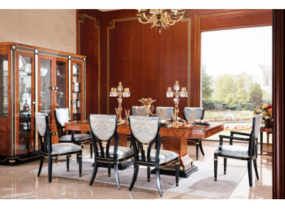 Elegant Designer Chair Set 8 x Armchair Chairs Rococo Baroque Antique Style Suite