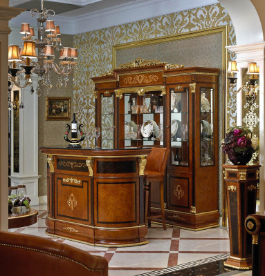 Complete e Bar home bar counter bar cabinet display case bar stool baroque rococo