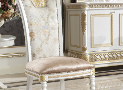 8 Chairs Set Dining room Designer Wood Chair Suite Antique Style Baroque Rococo