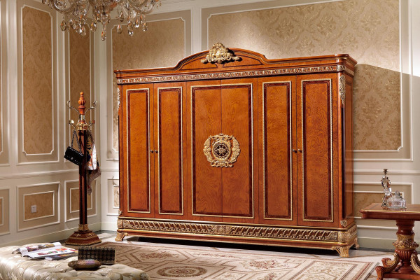Wardrobe Bedroom Wood Wardrobe Antique Style Baroque Rococo Cabinets