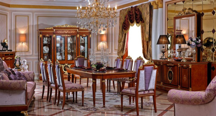 Elegant dining table set with 8 chairs for your stylish dining room