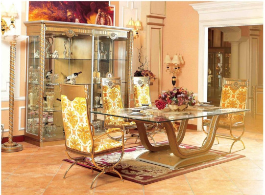 Dining room Set Dining room Table 4 Chairs Chair Suite Baroque Rococo Wood Tables