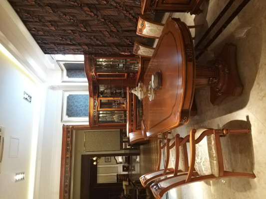 XXL 180cm Dining table Luxury Mega Class Tables with 6 chairs Baroque Rococo 7 pieces.