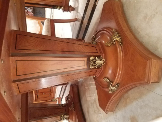 XXL 180cm Dining table Luxury Mega Class Tables with 6 chairs Baroque Rococo 7 pieces.
