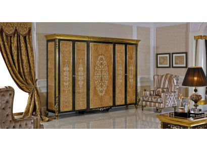 Wardrobe Bedroom E61 Wood Wardrobe Antique Style Baroque Rococo