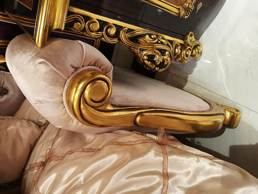 Bed + 2x Bedside tables 3 pieces. Italian Furniture Baroque Rococo Bedroom Set
