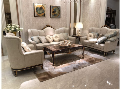 Baroque Rococo Sofa set Sofa Suite Couch Sofas Upholstery 3+2 Complete E70