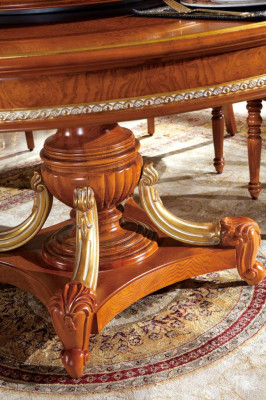 Round Dining room + 6 Chairs Chair Set Suite Round Table Wood Tables Round