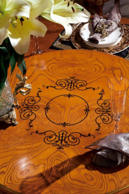 Round Dining room + 6 Chairs Chair Set Suite Round Table Wood Tables Round