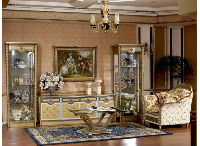 Wall unit Living room Chest of drawers Genuine Holt Baroque Rococo Display case Glass showcases new