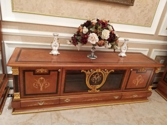 Classic Living Wall Living room Display case Sideboard Decorative TV cabinet Shelf Walls