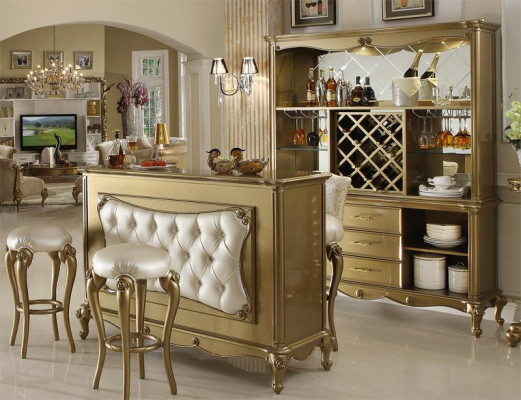 Complete eBar 4 pcs. Suite Bar Table 2x Bar Stool Wardrobe Baroque Rococo Set