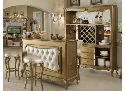 Complete eBar 4 pcs. Suite Bar Table 2x Bar Stool Wardrobe Baroque Rococo Set