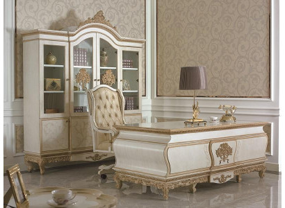 Elegant office executive room law firm furnishings desk wardrobe executive chair
