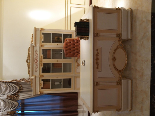 Beautiful office furniture set in classic style with Chesterfield elements