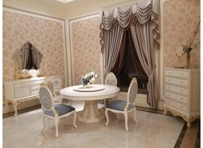 Dining room Set Baroque Rococo Table 6x Chairs Buffet Mirror Chest of drawers 7tlg.Group