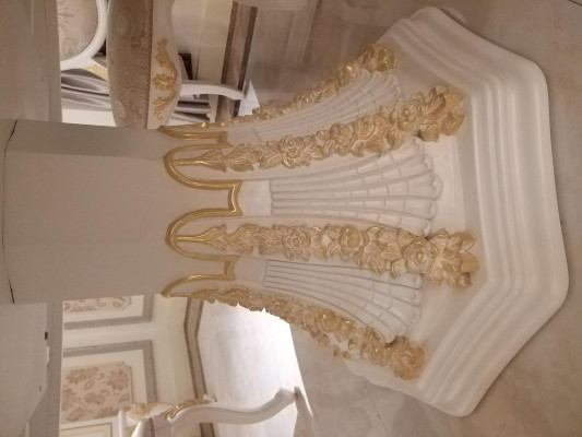 Dining room Set Baroque Rococo Table 6x Chairs Buffet Mirror Chest of drawers 7tlg.Group