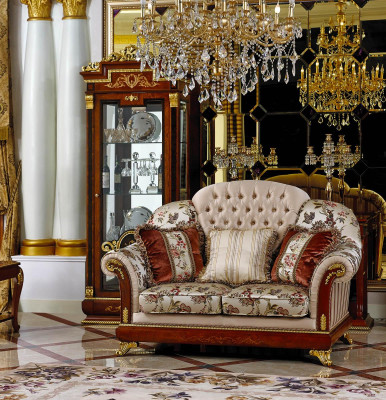 Baroque Rococo Sofa set Set Sofa Suite Couch Sofas Upholstery 3+2+1