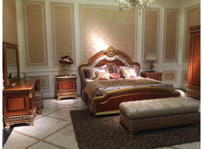 Magnificent 7-piece bedroom set with elaborate carvings