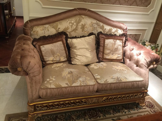Sofa set 3+2+1 Seater Classic Living landscape Sofas Couches Upholstery