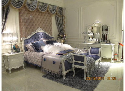 Elegant 6-piece Bedroom Complete set with silver accents