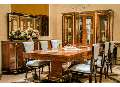 Dining room Set Suite Display case Table 6x Chair Chest of drawers Mirror Baroque new
