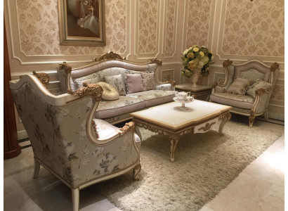 Classic Sofa set 3+1+1 Italian Seat Furniture Couch Sofa Upholstery 3-piece.