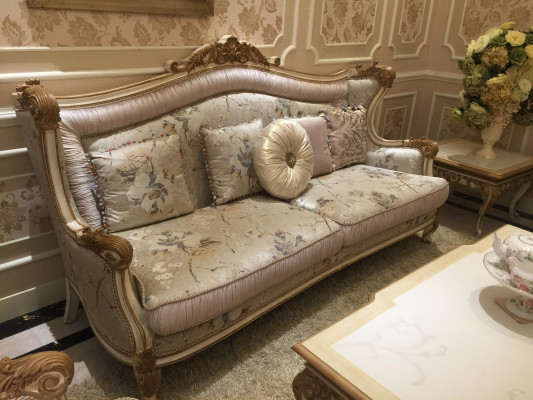 Classic Sofa set 3+1+1 Italian Seat Furniture Couch Sofa Upholstery 3-piece.