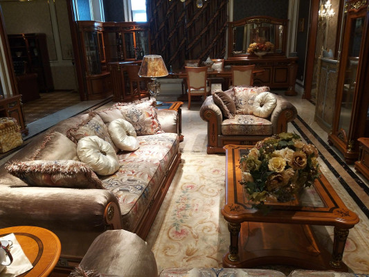 Italian Suite 3+2+1 Upholstery Seating group Noble Fabric Couch Upholstery Group