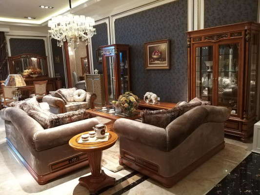 Italian Suite 3+2+1 Upholstery Seating group Noble Fabric Couch Upholstery Group