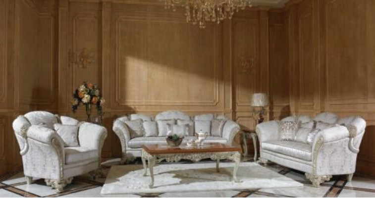 Sofa set Couch Sofa Upholstery Seat Sets Baroque Rococo 3+2+1 Textile