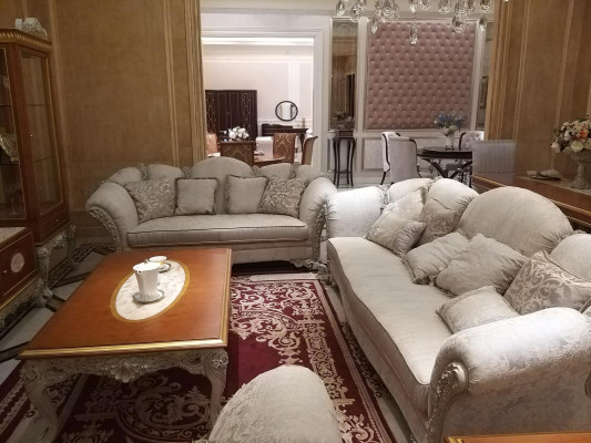 Sofa set 3+2+1 Seater Set Design Sofas Upholstery Couches Textile Sofa Baroque