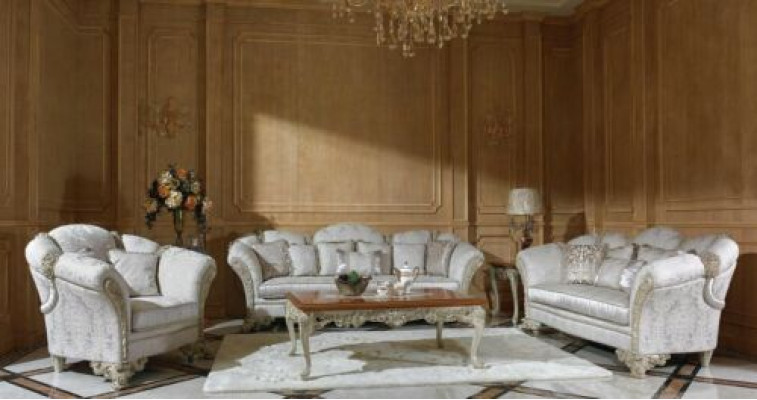 3+1 Sofa set Couch Sofa Upholstery Suite Royal Sets Baroque Style