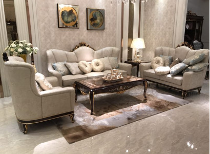 Baroque Rococo Sofa set Sofa Suite Couch Sofas Upholstery 3+2+1 Complete