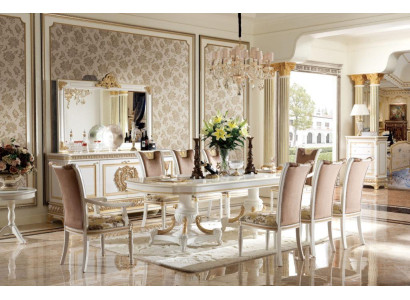 Royal Dining room Set Table XXL + 8 Chairs Armchair Chair Set Suite Baroque