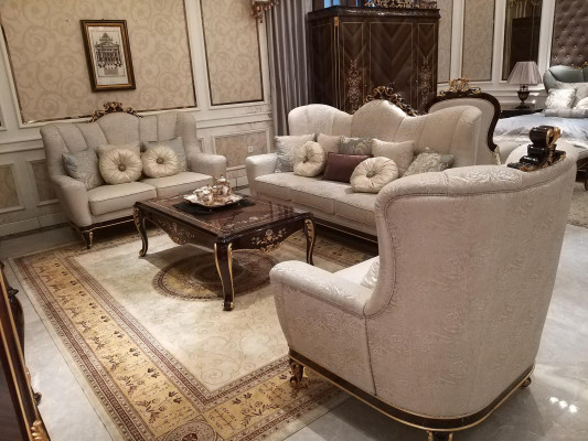 Classic Sofa set 3+2+1 Italian Seat Furniture Couch Sofa Upholstery 3-piece.