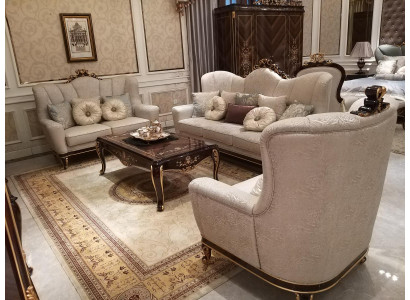 Classic Sofa set 3+2+1 Italian Seat Furniture Couch Sofa Upholstery 3-piece.
