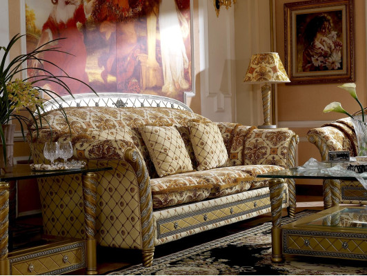 3+2+1 Sofa set Couch Classic Textile Fabric Couches Upholstery Sofa Sets